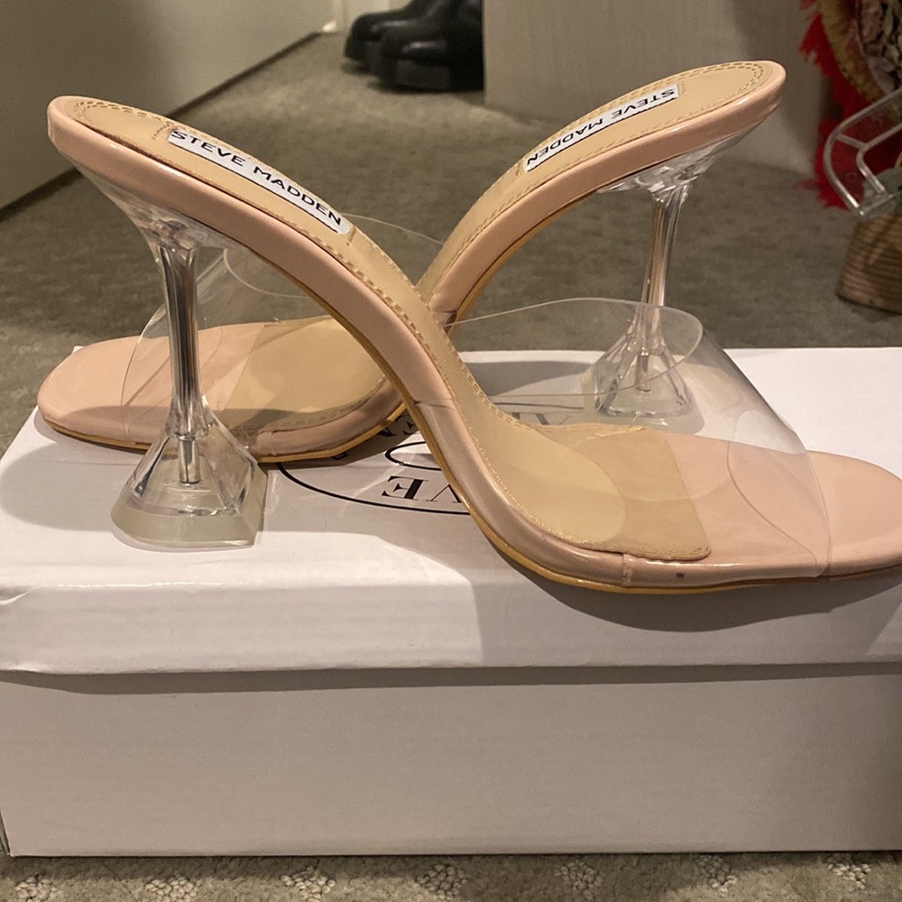 STEVE MADDEN Cyrus Clear Heels-BRAND NEW, size 8